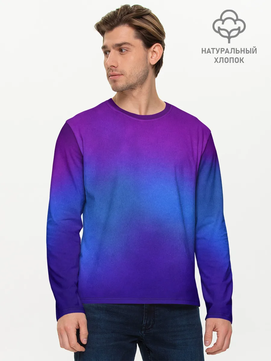Мужской лонгслив базовый / Leather gradient
