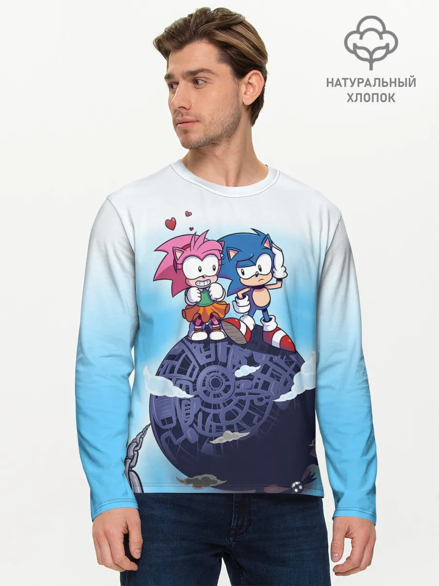 Мужской лонгслив базовый / SONIC | AMY ROSE