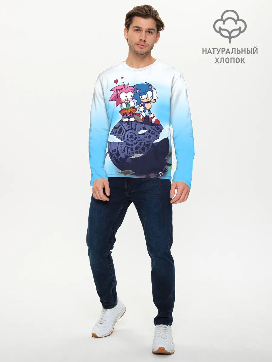 Мужской лонгслив базовый / SONIC | AMY ROSE