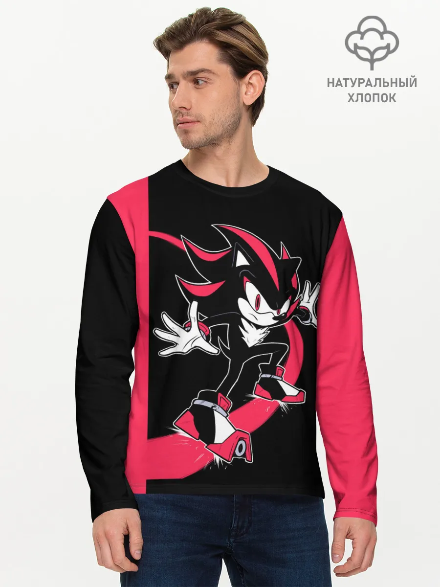 Мужской лонгслив базовый / SONIC X | DARK SONIC