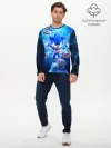 Мужской лонгслив базовый / SONIC | СИНИЙ ЁЖ