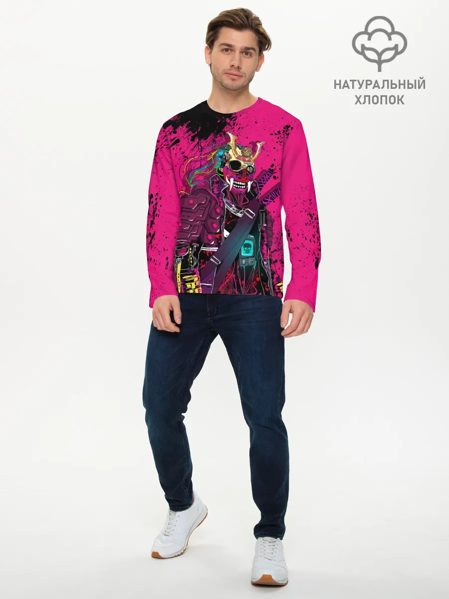 Мужской лонгслив базовый / CYBERPUNK 2077 | DEMON