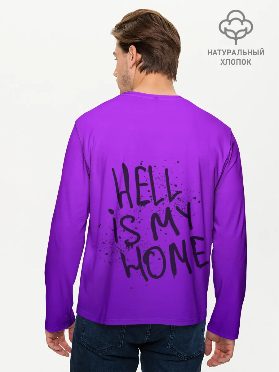 Мужской лонгслив базовый / Вандал Арт, ДЬЯВОЛ градиент