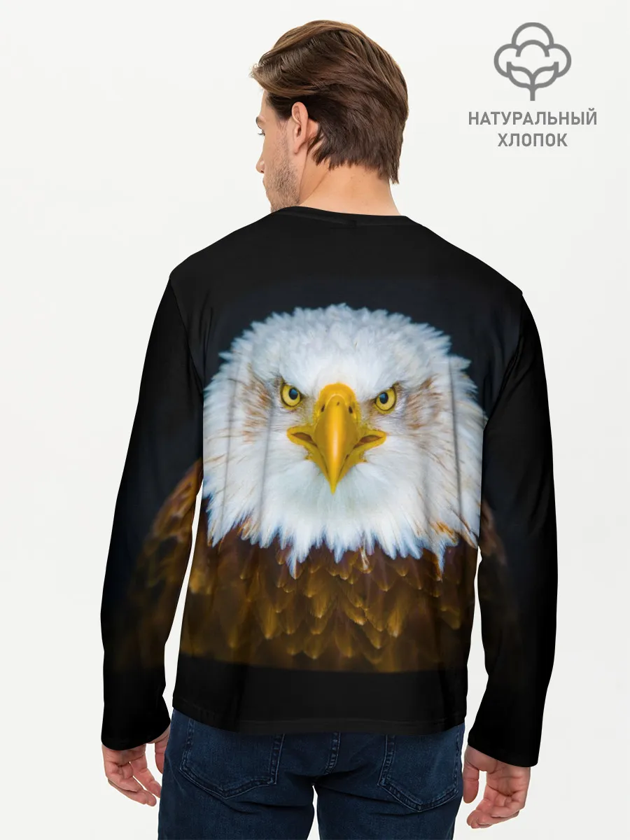 Мужской лонгслив базовый / Белоголовый орлан
