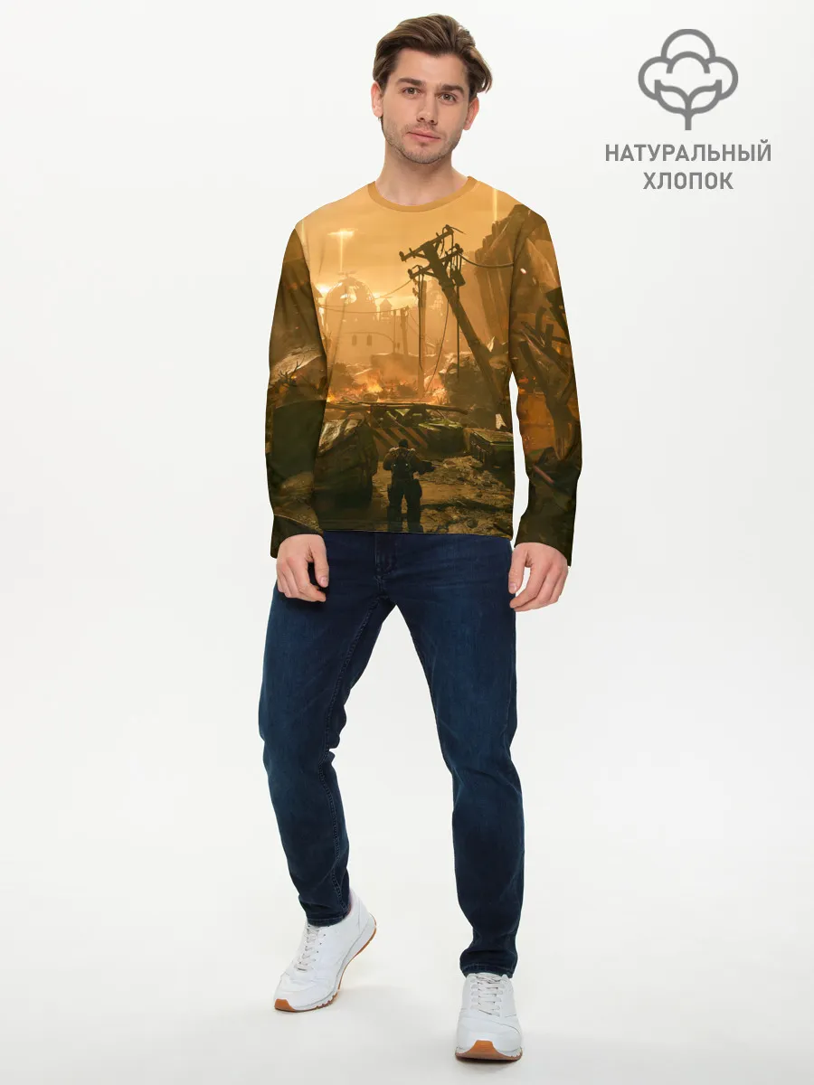 Мужской лонгслив базовый / GEARS OF WAR | ШЕСТЕРЕНКИ