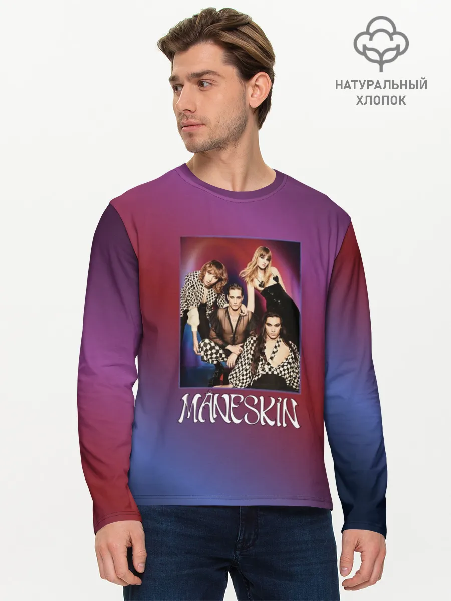 Мужской лонгслив базовый / Maneskin forever