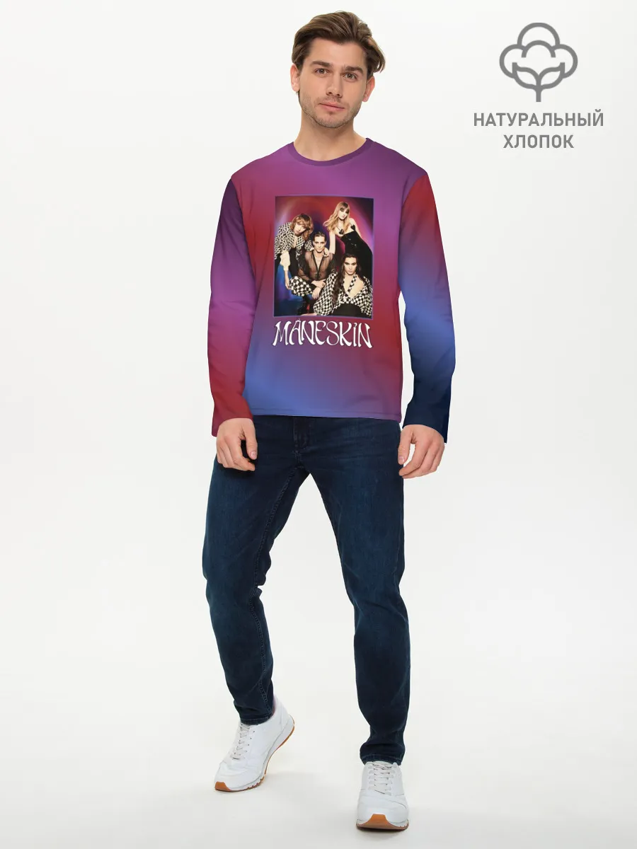 Мужской лонгслив базовый / Maneskin forever