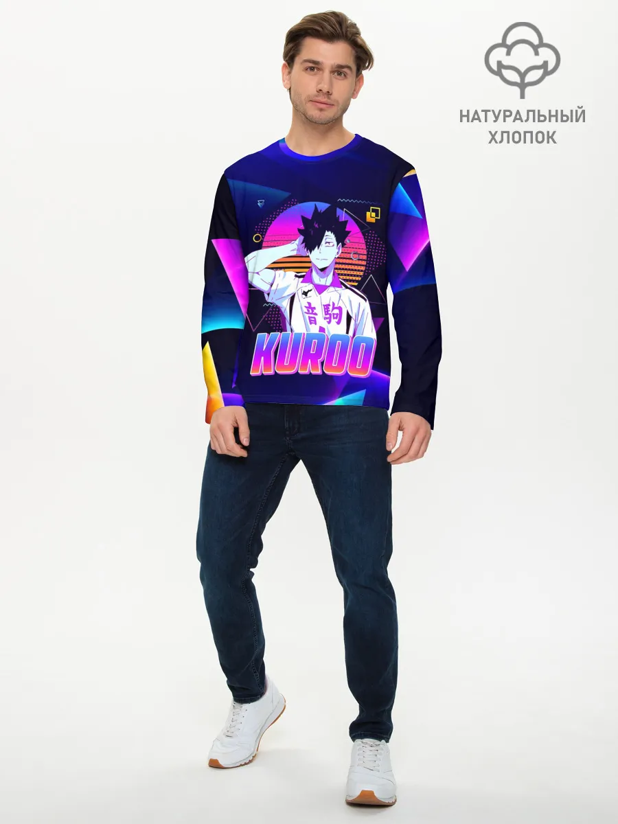 Мужской лонгслив базовый / КУРОО ТЕЦУРО / TETSURO / NEON