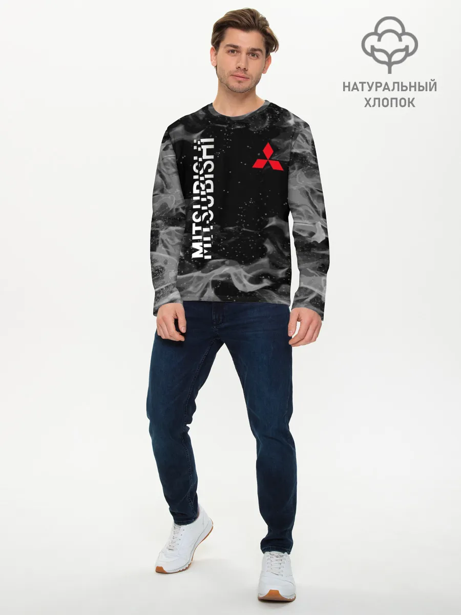 Мужской лонгслив базовый / MITSUBISHI | ОГОНЬ