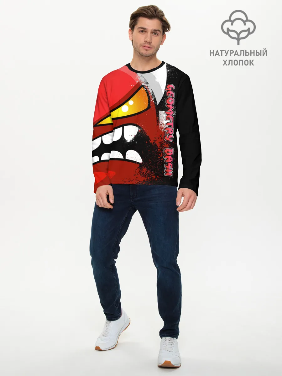 Мужской лонгслив базовый / Geometry Dash