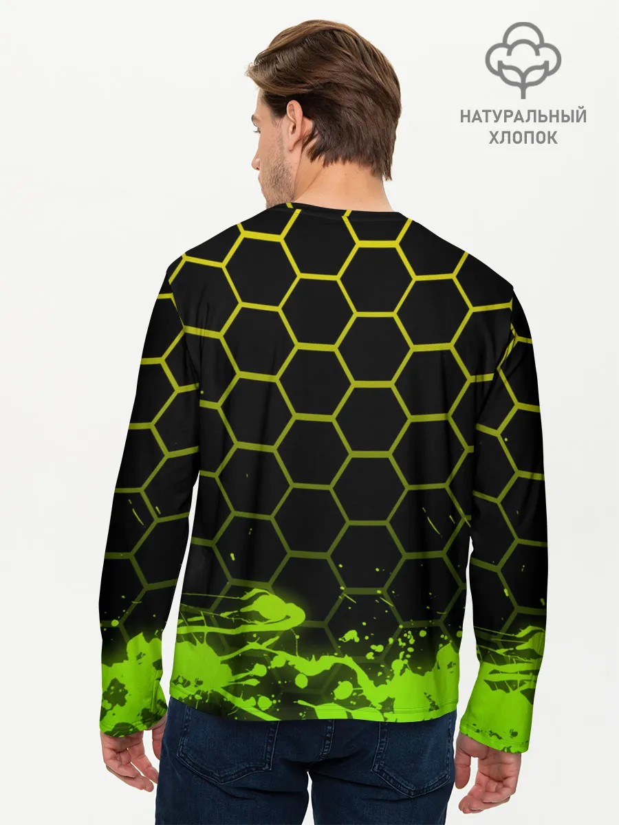 Мужской лонгслив базовый / Geometry Dash