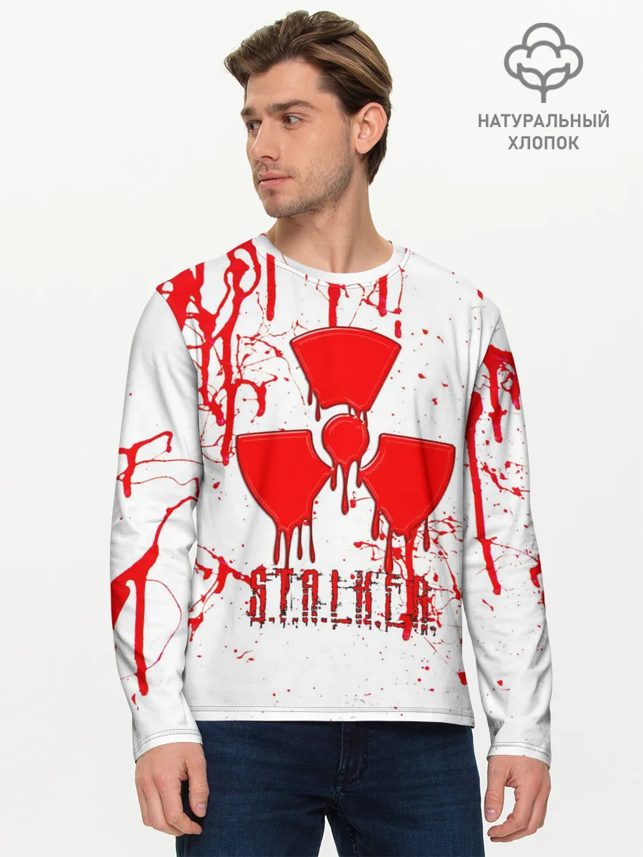 Мужской лонгслив базовый / S.T.A.L.K.E.R. БРЫЗГИ КРОВИ