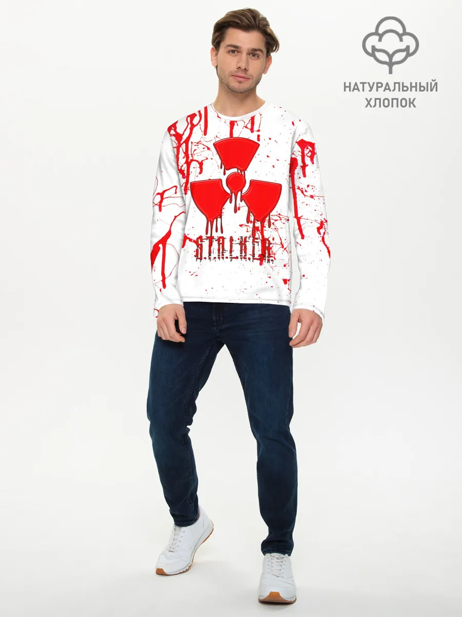 Мужской лонгслив базовый / S.T.A.L.K.E.R. БРЫЗГИ КРОВИ