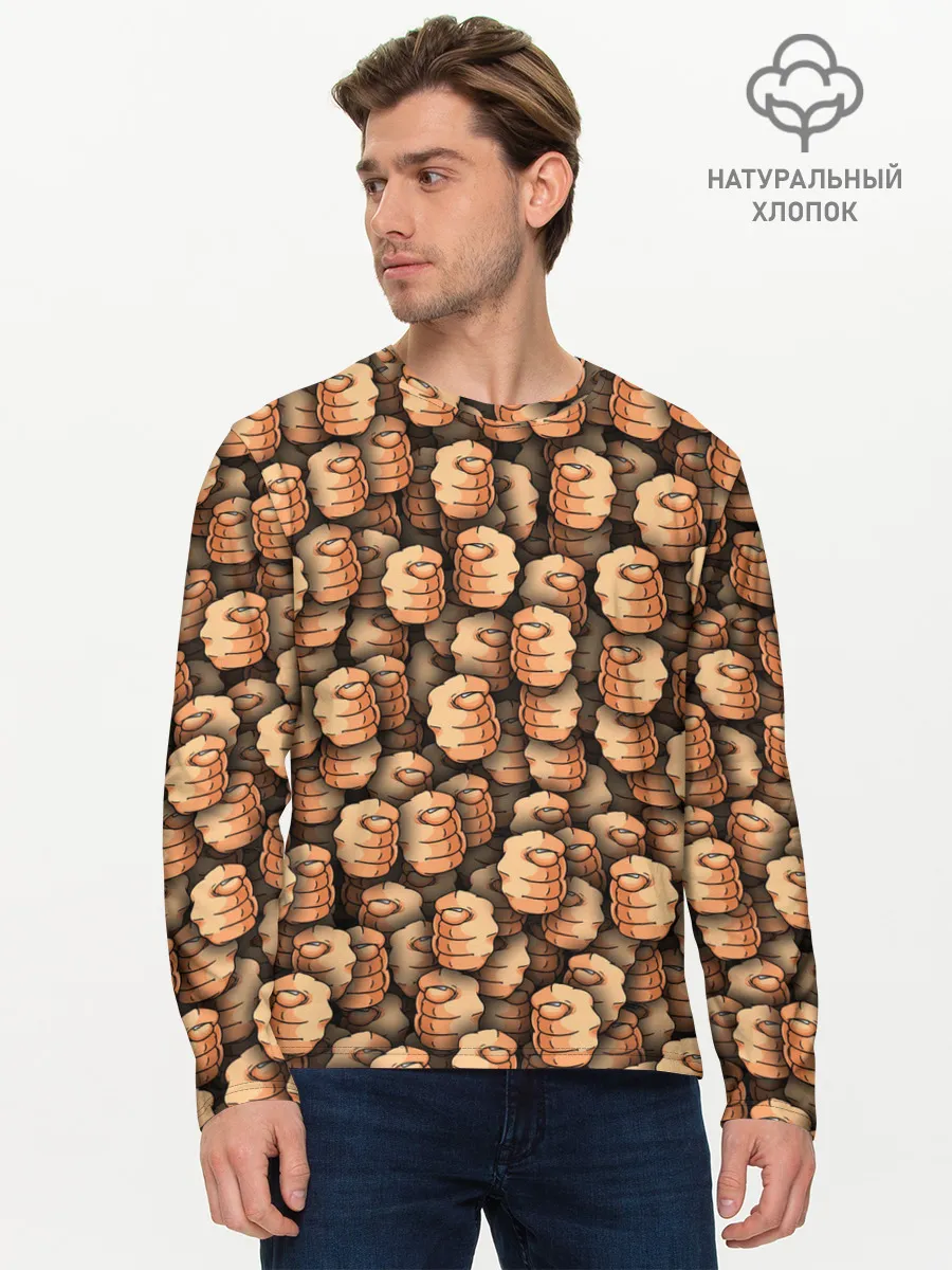 Мужской лонгслив базовый / Фиг вам