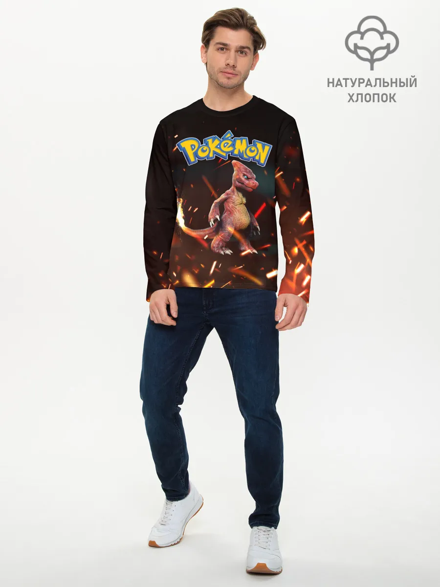 Мужской лонгслив базовый / Charizard | Pokemon