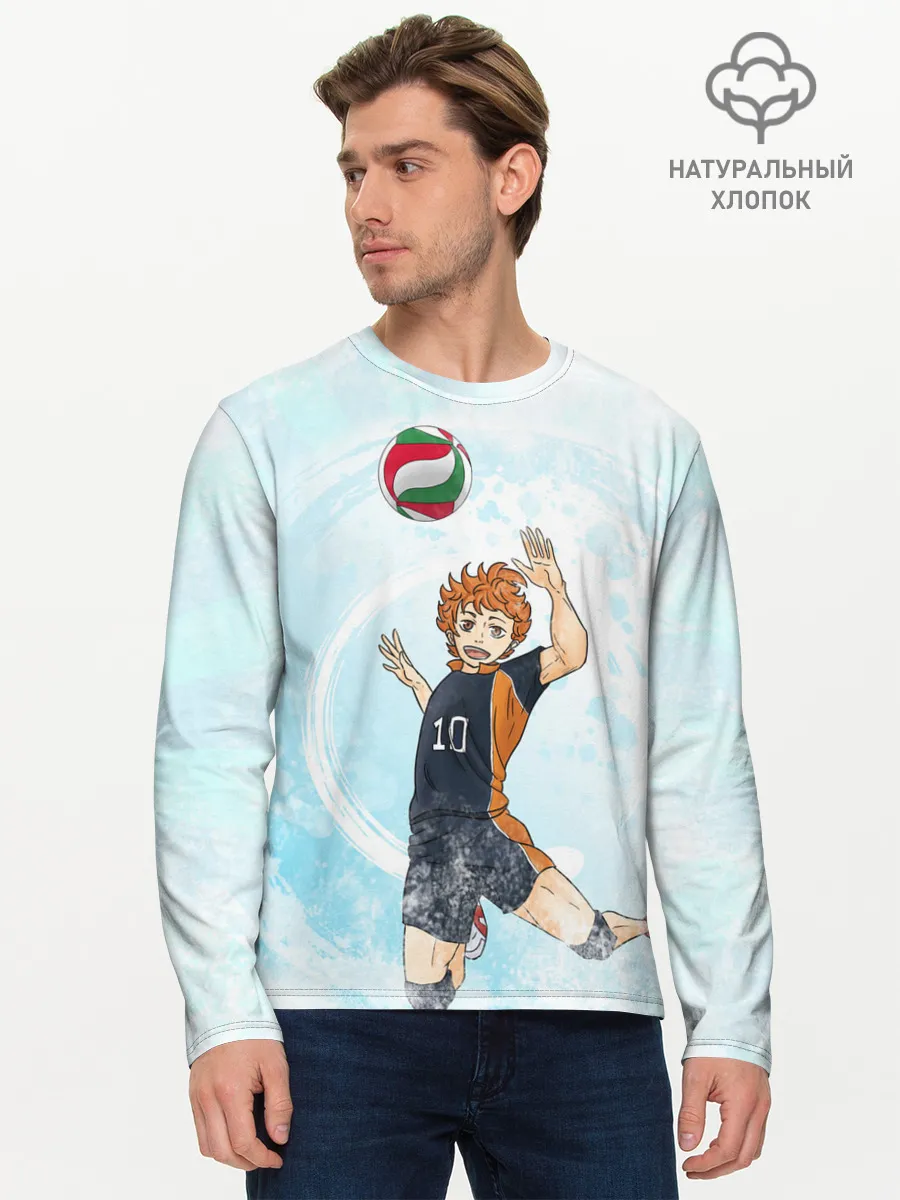 Мужской лонгслив базовый / Шоё Хината | Хайкю