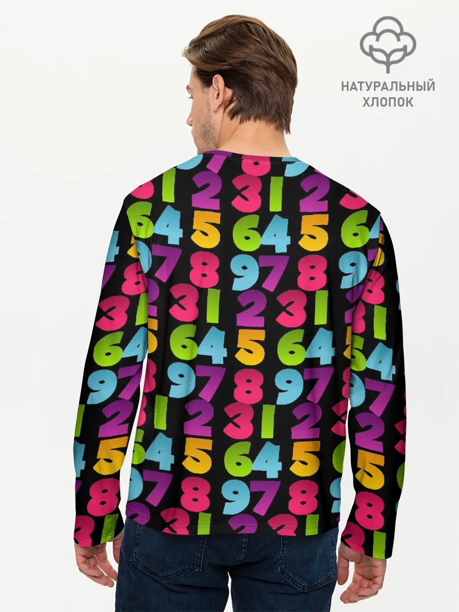 Мужской лонгслив базовый / цифры