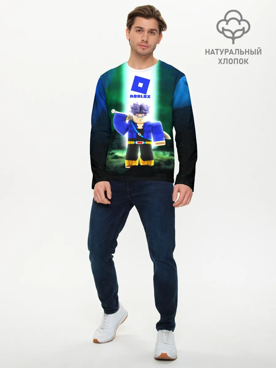Мужской лонгслив базовый / DRAGONBALL | ROBLOX | РОБЛОКС