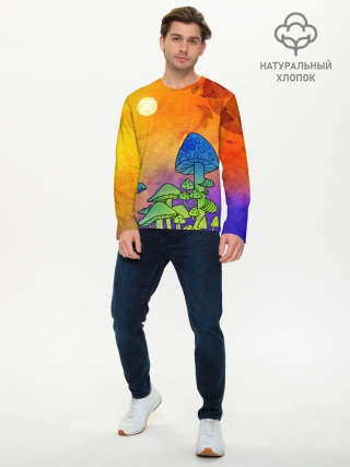 Мужской лонгслив базовый / Заколдованный лес