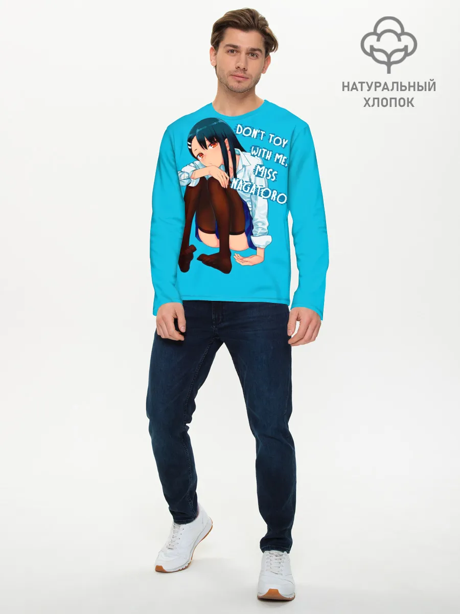 Мужской лонгслив базовый / Скучающая Нагаторо