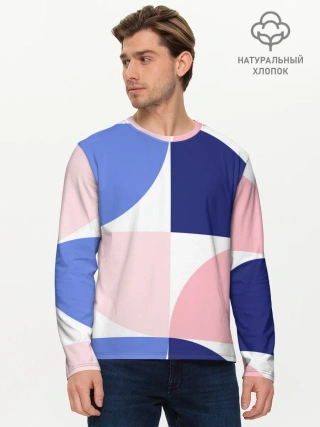 Мужской лонгслив базовый / узоры