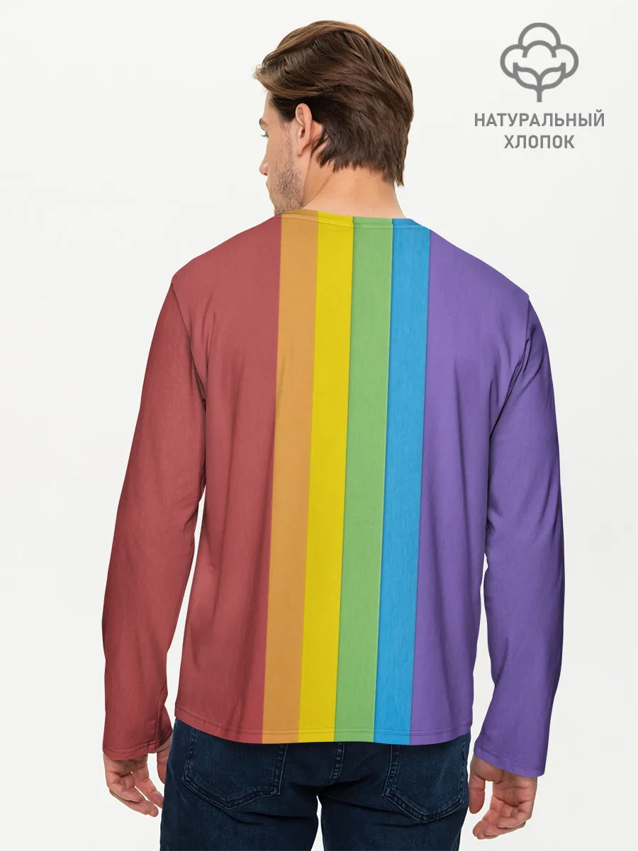 Мужской лонгслив базовый / ПОП ИТ ПОЛОСЫ