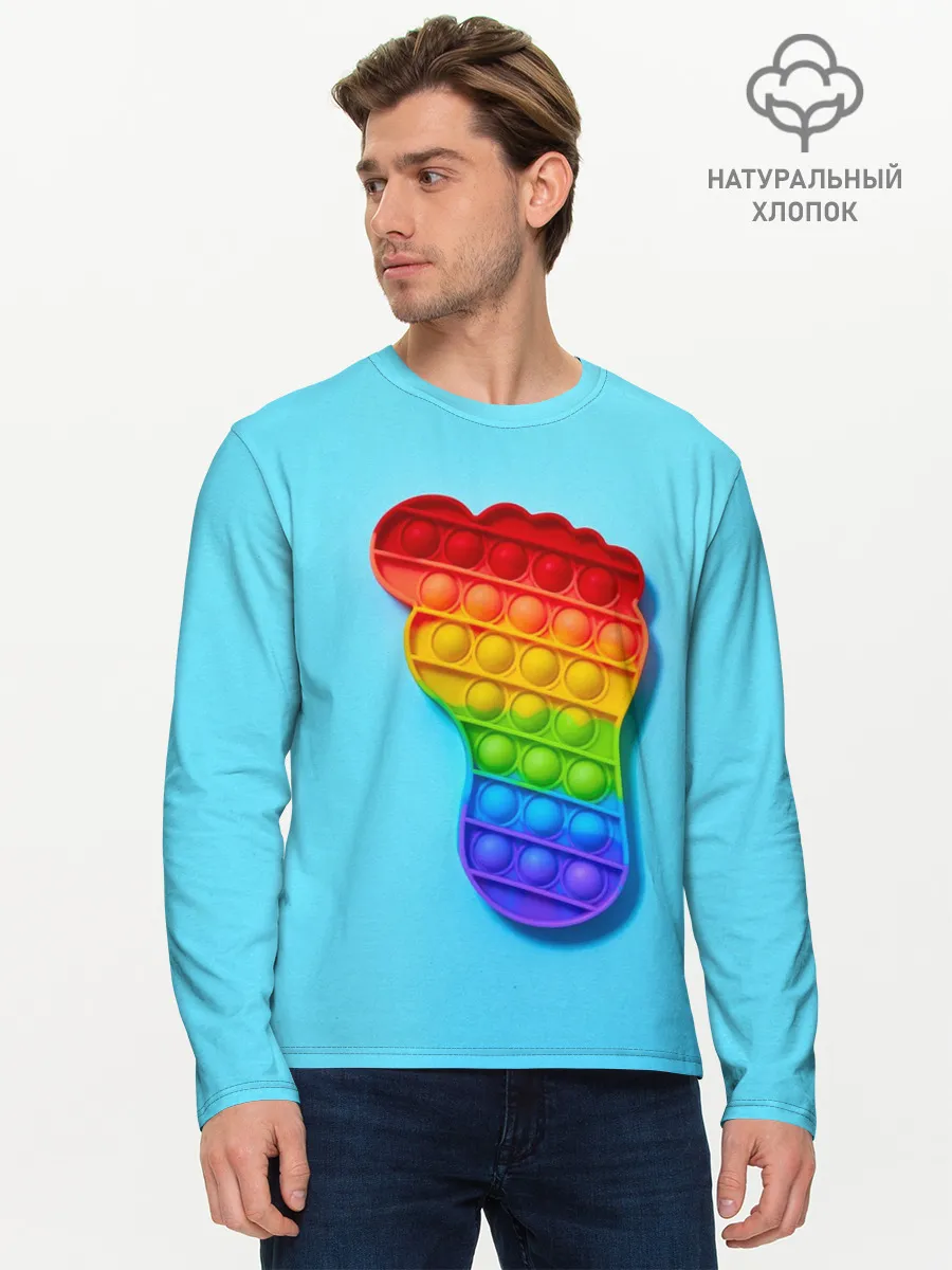 Мужской лонгслив базовый / ПОП ИТ СЛЕД НОГИ