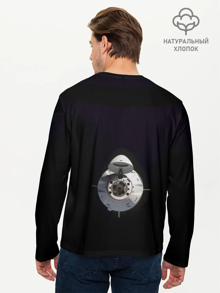 Мужской лонгслив базовый / SpaceX Dragon 2