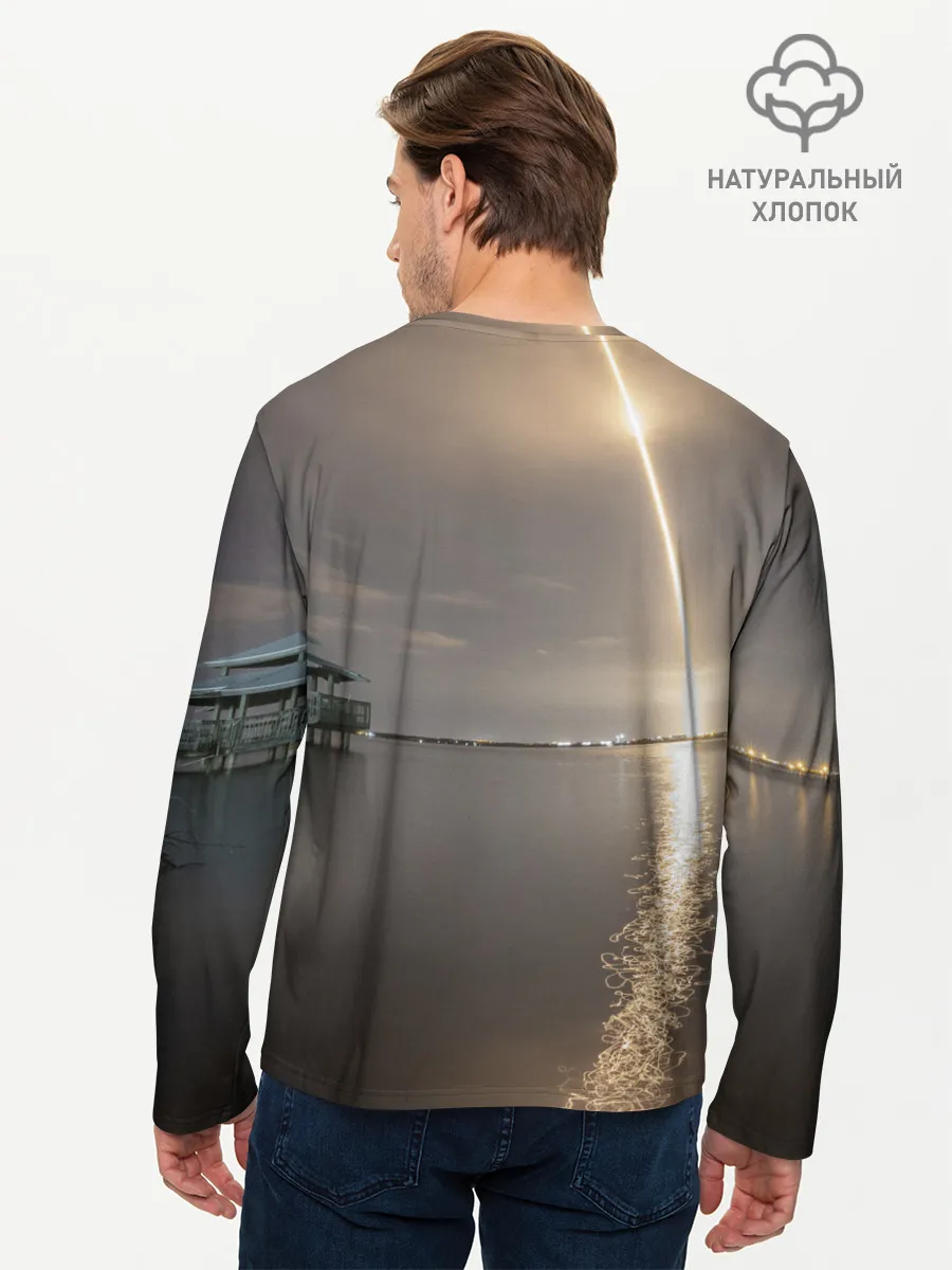 Мужской лонгслив базовый / SpaceX Dragon 2