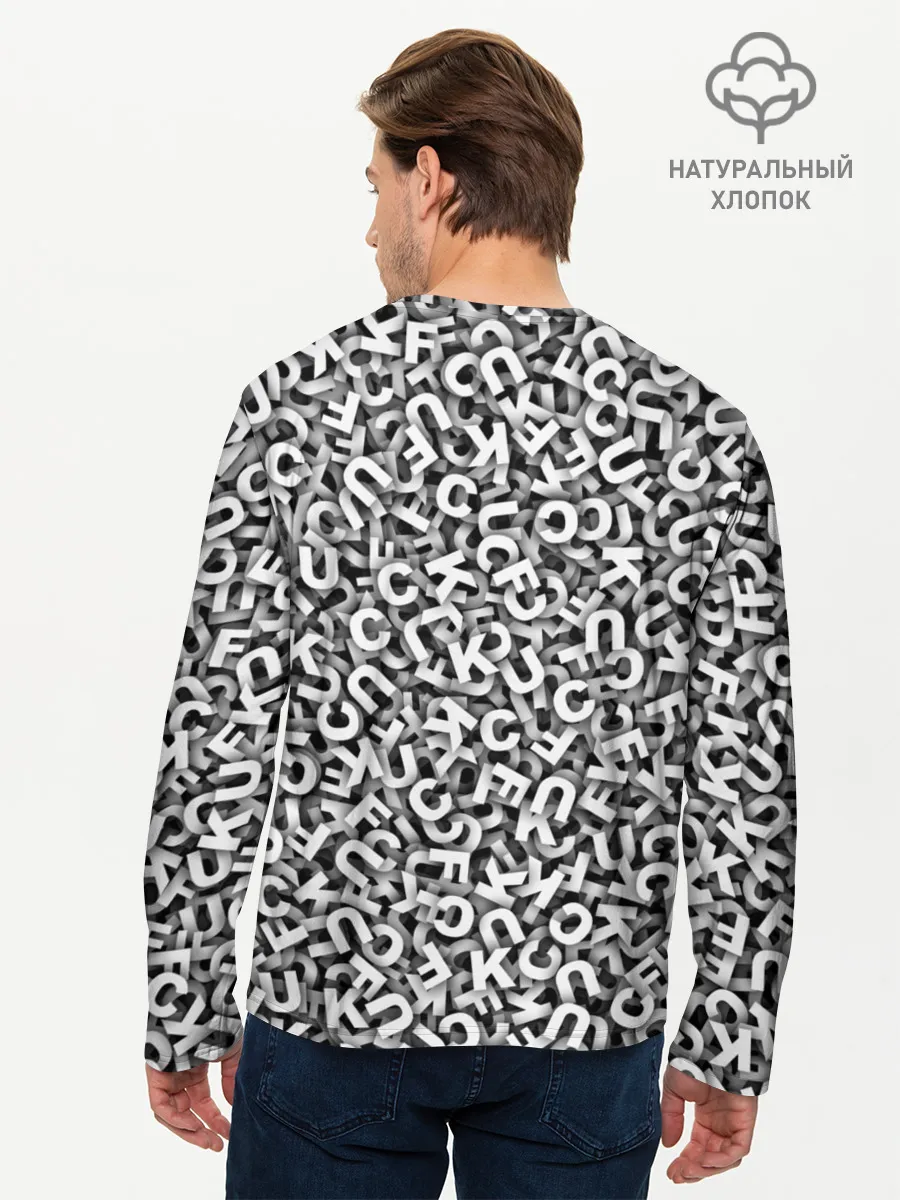 Мужской лонгслив базовый / Буквы UKFC