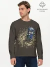 Мужской лонгслив базовый / Tie to Tardis
