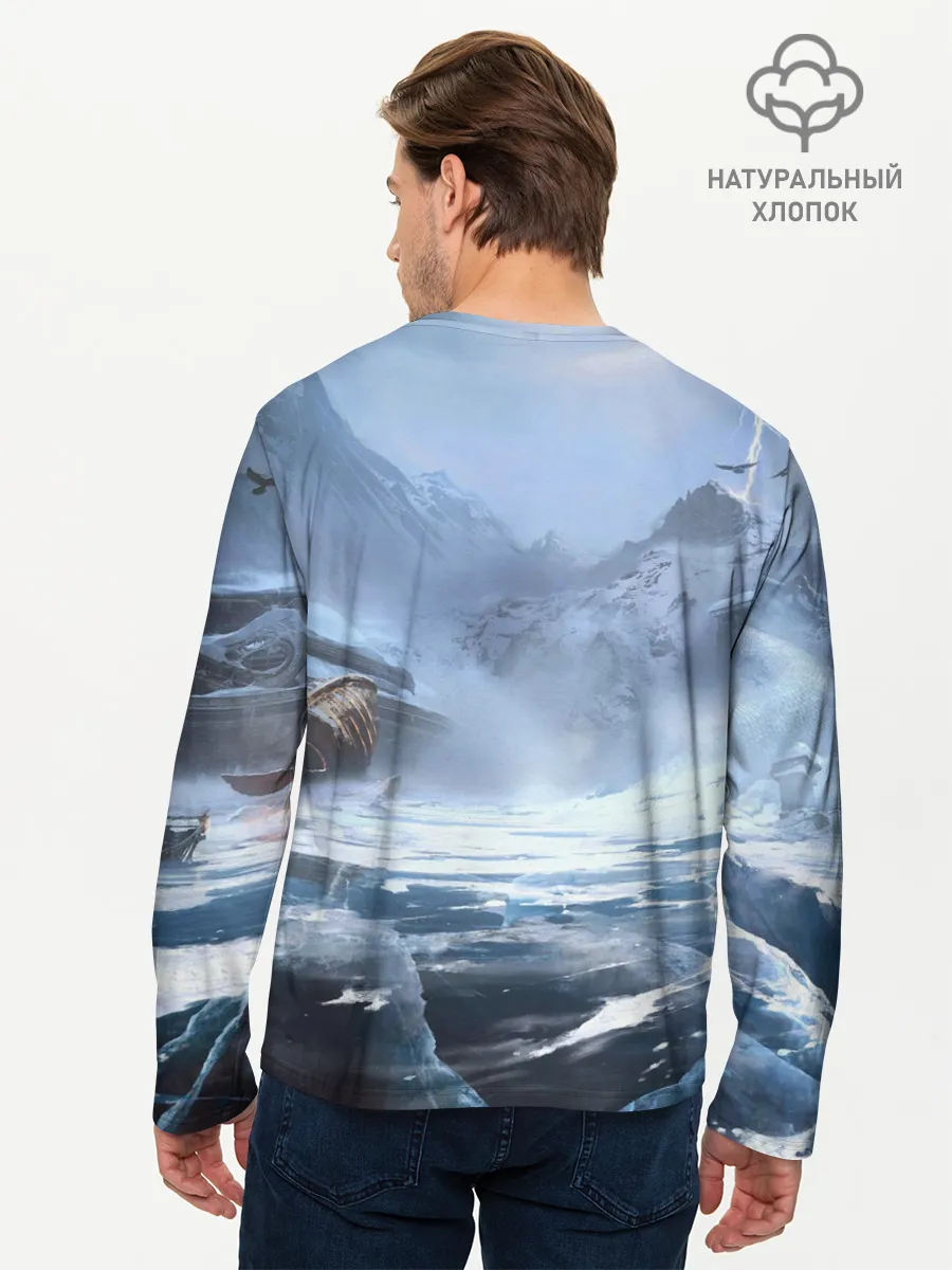 Мужской лонгслив базовый / Кратос и Атрей Рагнарек