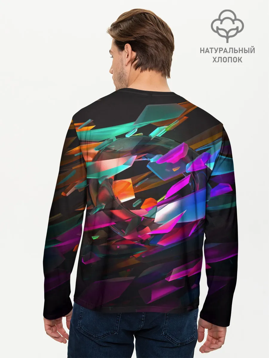 Мужской лонгслив базовый / Стеклянный лед