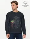 Мужской лонгслив базовый / Космическая медуза