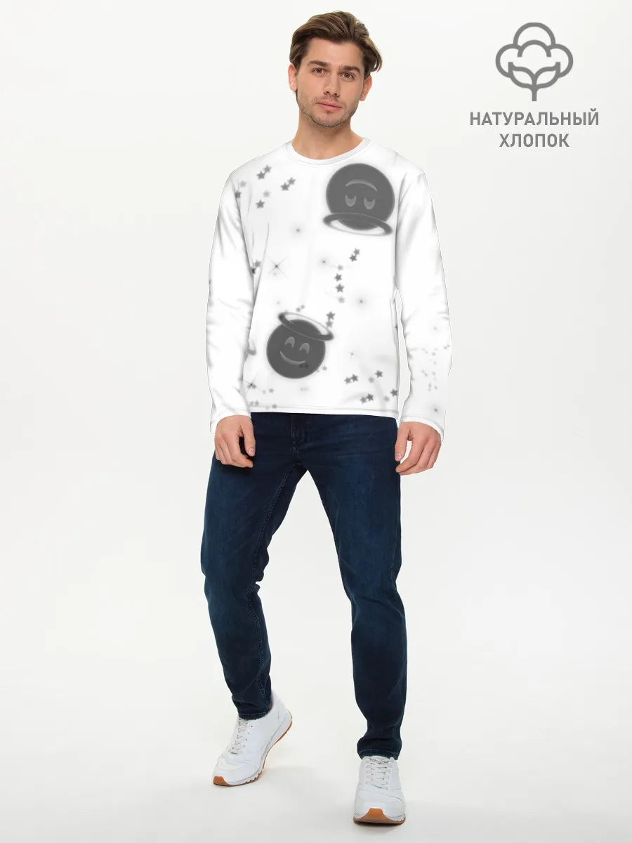 Мужской лонгслив базовый / Смайл