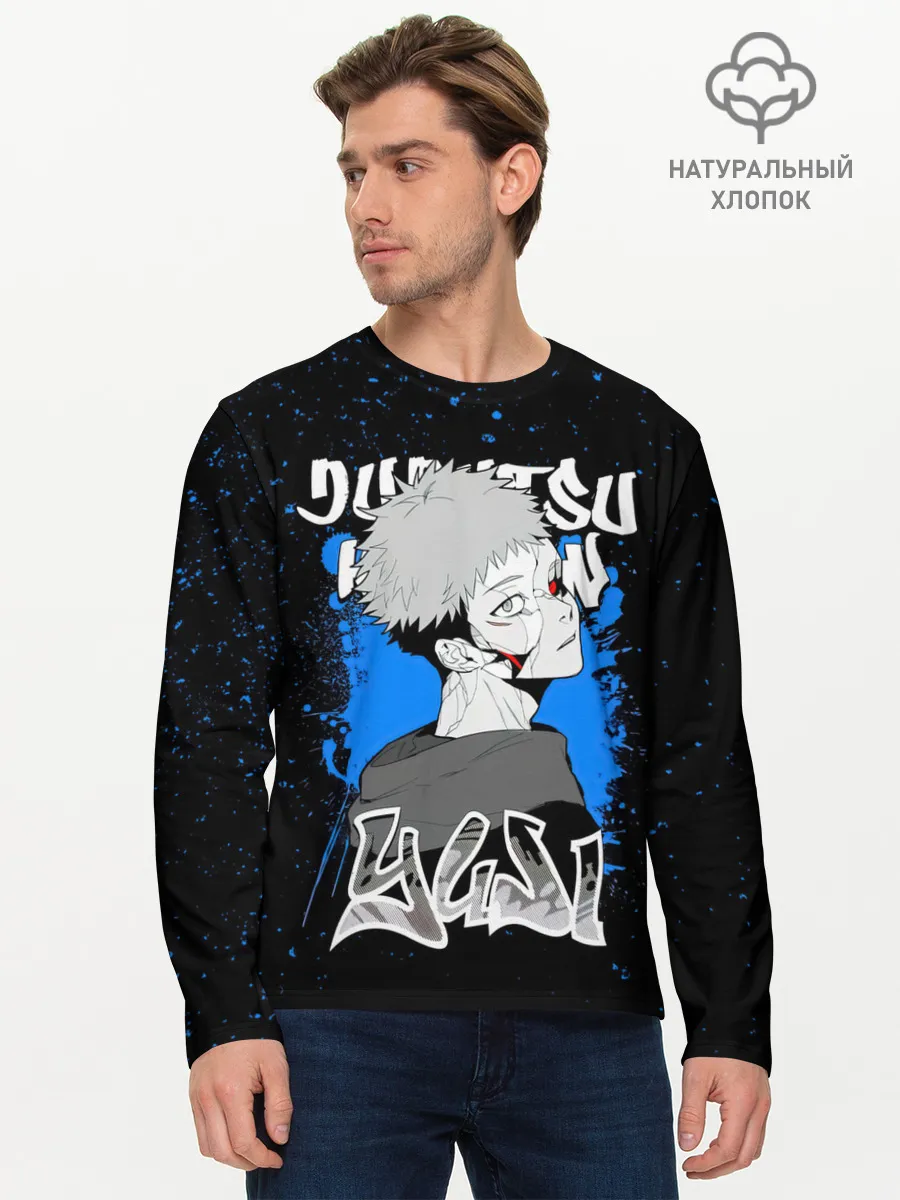 Мужской лонгслив базовый / Итадори Юдзи Магическая битва