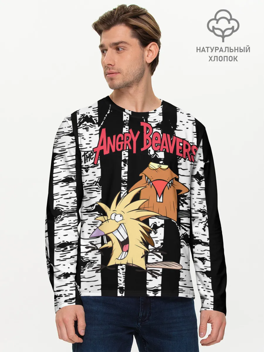 Мужской лонгслив базовый / Крутые Бобры