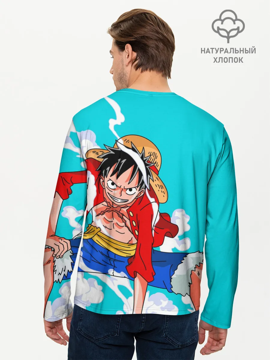 Мужской лонгслив базовый / Ван-Пис, Гому Гому но Ми