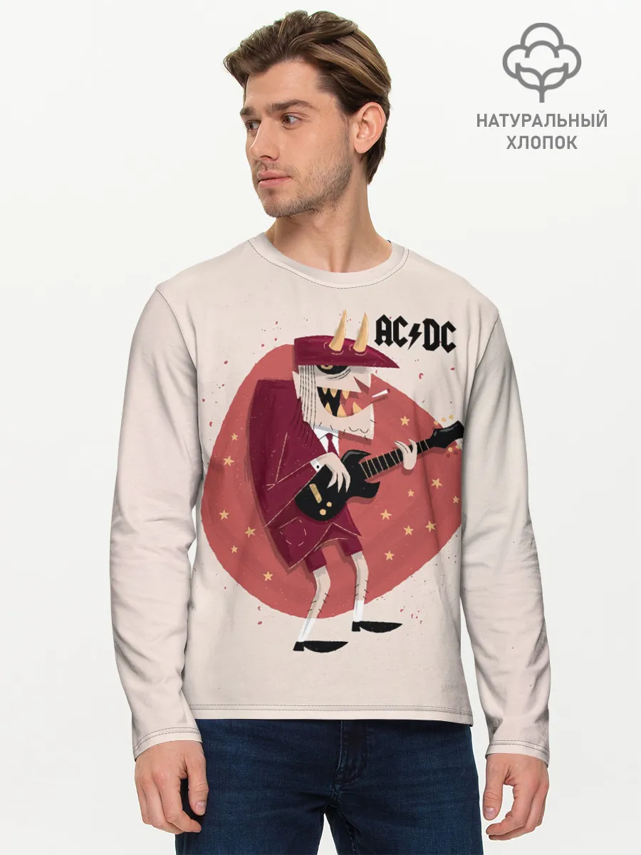 Мужской лонгслив базовый / Ангус Янг AC/DC