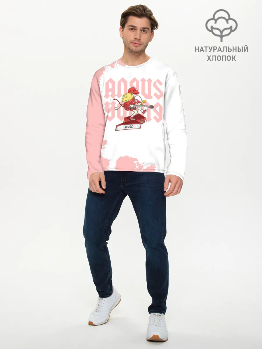 Мужской лонгслив базовый / Angus Young AC/DC