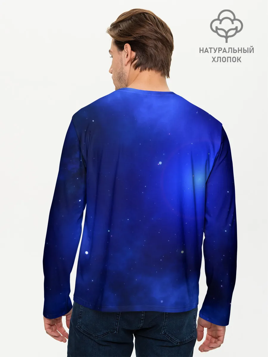 Мужской лонгслив базовый / Космический тигр