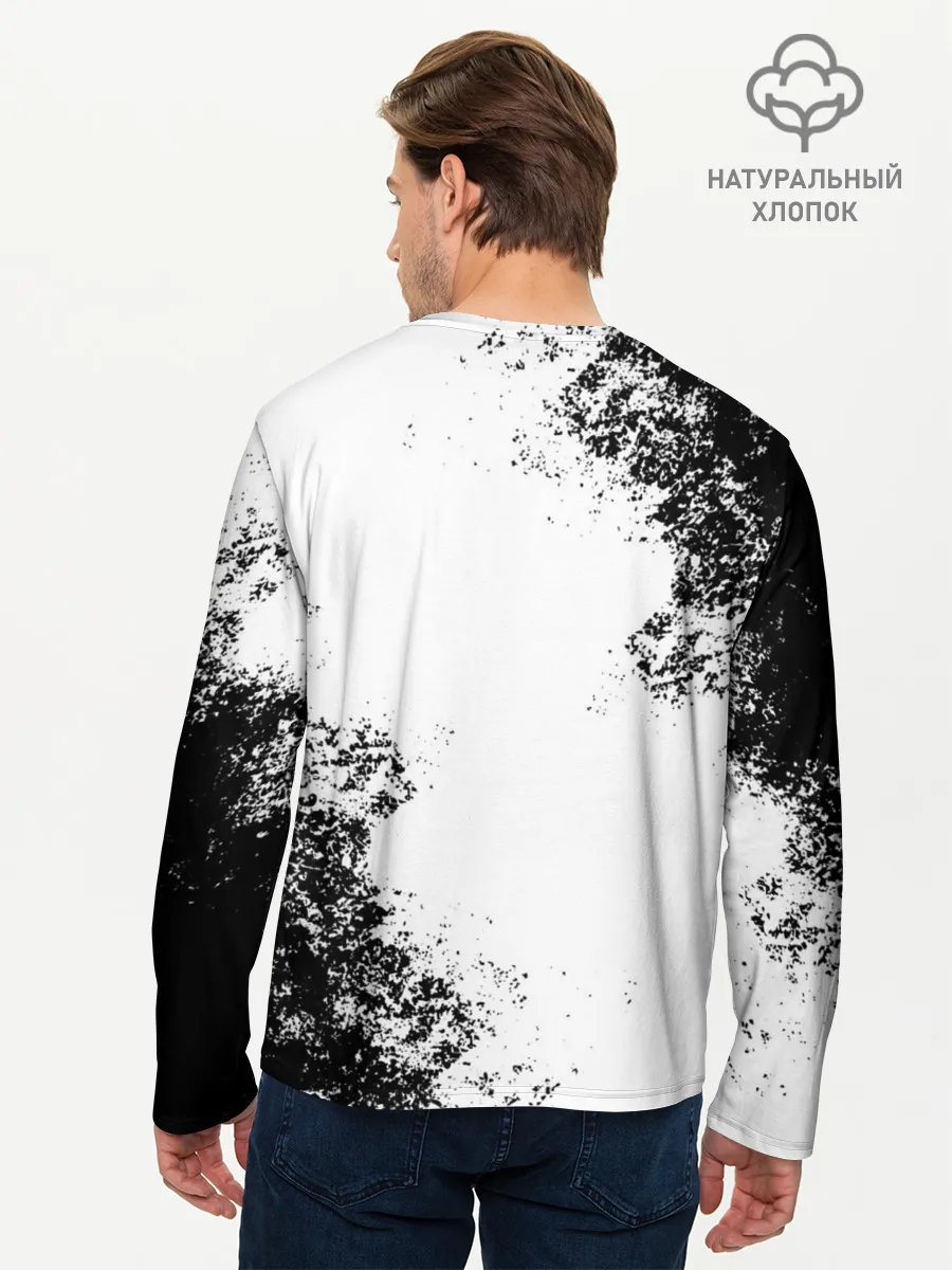 Мужской лонгслив базовый / BMW | БМВ РАЗРЕЗАННОЕ ЛОГО