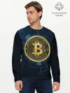 Мужской лонгслив базовый / BITCOIN ВАЛЮТА