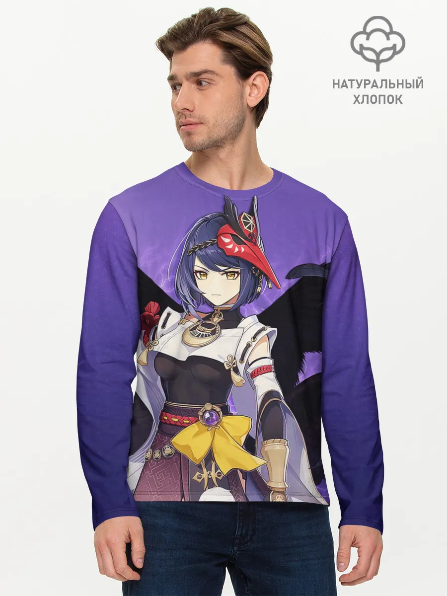 Мужской лонгслив базовый / Kujou Sara | Genshin Impact
