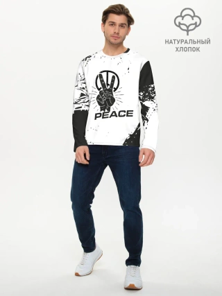 Мужской лонгслив базовый / Peace | Мир