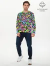 Мужской лонгслив базовый / Психоделические щупальца