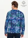 Мужской лонгслив базовый / Абстракция - акварельный узор