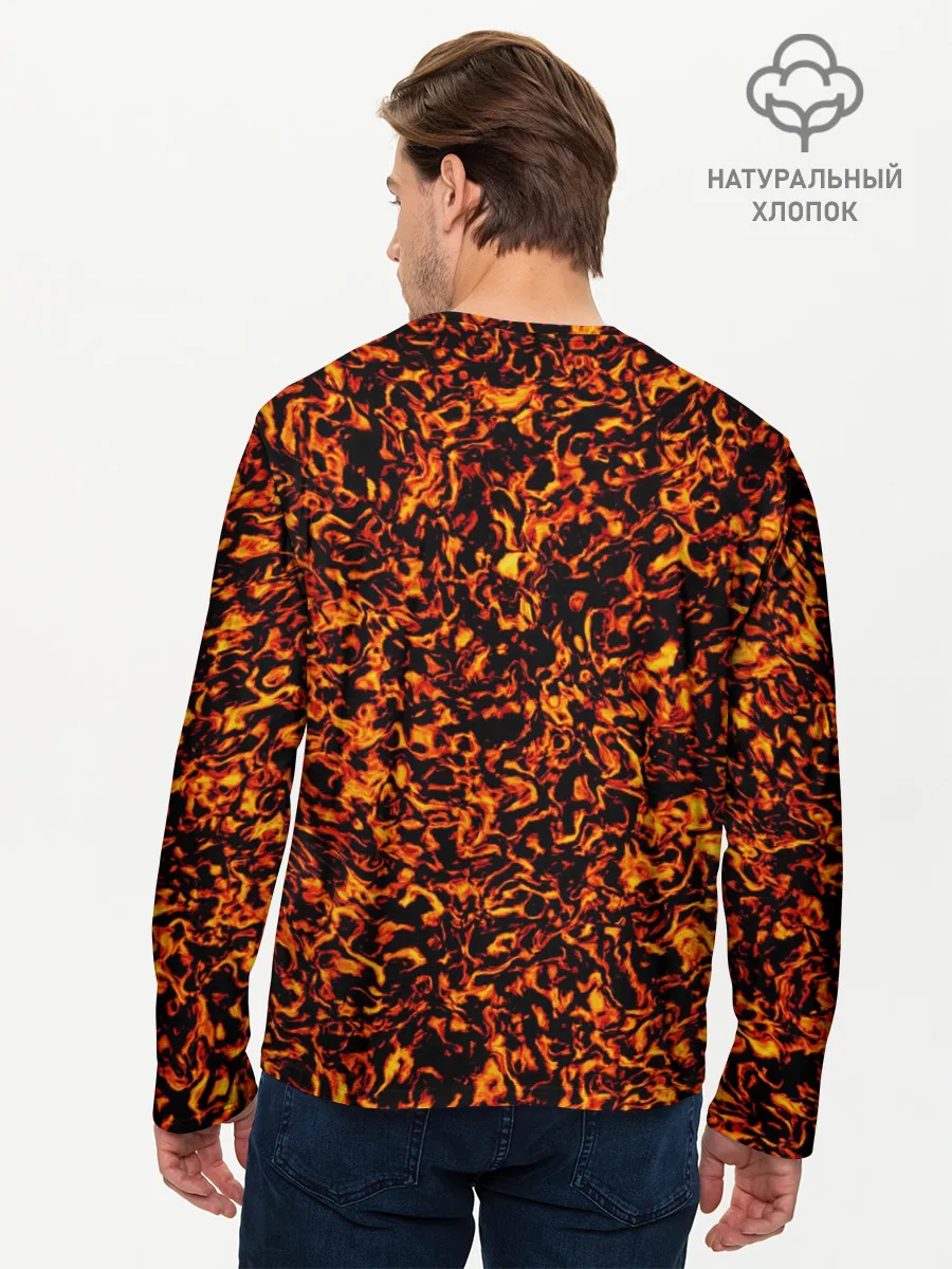 Мужской лонгслив базовый / Лавовое расторжение