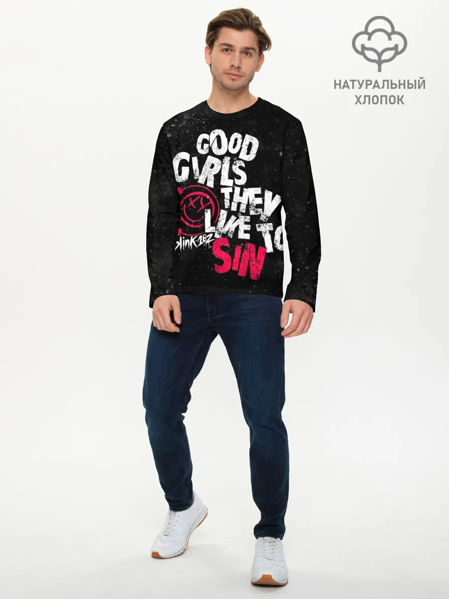 Мужской лонгслив базовый / Blink 182, Good Girl