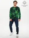 Мужской лонгслив базовый / Тропическая листва | Тропики